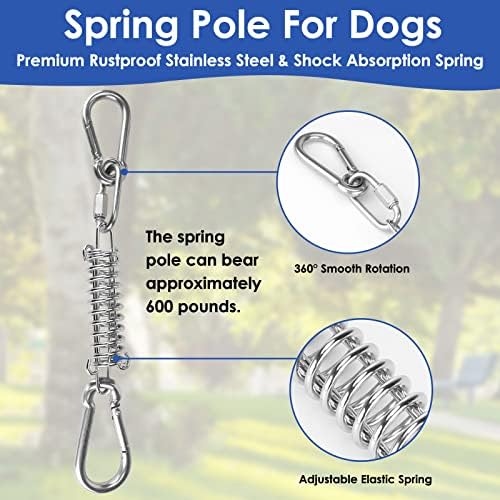 Brinquedos de corda de cão de cães de primavera Humlanj para mastigadores agressivos, puxador de brinquedos de corda
