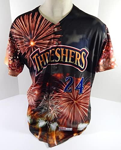 2022 Threshers de Clearwater 24 Jogo emitiu Black Jersey Quarto julho Noite 48 8 - Jogo usou camisas MLB
