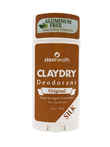 Desodorante seco de argila de Zion Health, seda original, 2,5 oz