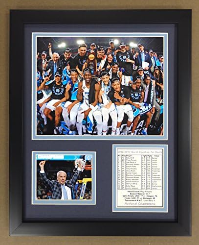 Legends Never Die NCAA Carolina do Norte Tar Heels emoldurou a foto emaranhada dupla