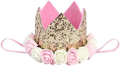Glitter Crown Baby Party Hat Kids Bandas de cabelo para o chá de bebê de aniversário recém -nascido