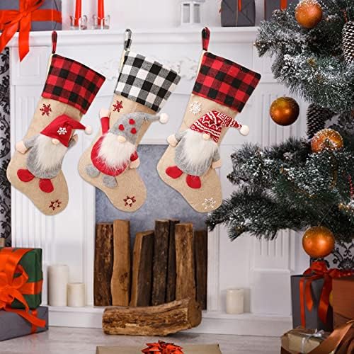 Bolas de Natal leves estocagem de Natal Big Natal Decoração Santa Snowman rena estocando decorações de Natal e Anel