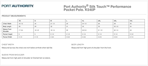 Autoridade de Port Autoridade masculina Touch de seda de pólo de bolso