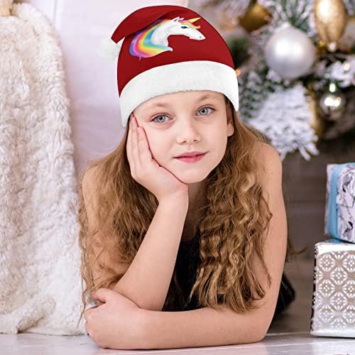 Unicorn Christmas Hat personalizado Papai Noel Hat Decorações de Natal engraçadas