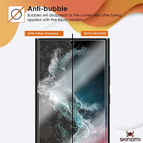 Protetor de tela Skinomi Compatível com Samsung Galaxy S22 Ultra Clear Techskin TPU Anti-Bubble HD Film