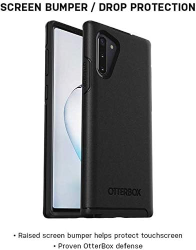 Caso da série de simetria de otterbox para Samsung Galaxy Note 10 embalagens a granel - preto