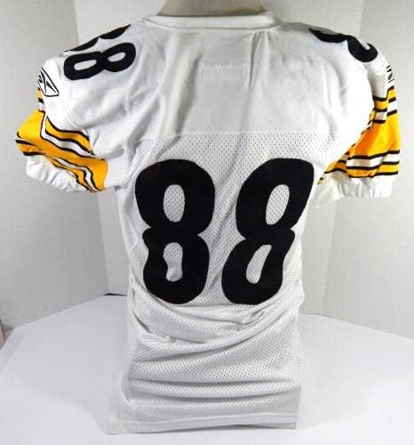 2006 Pittsburgh Steelers 88 Jogo emitiu White Jersey NP Rem 46 8 - Jerseys de Jerseys usados ​​na NFL não assinada