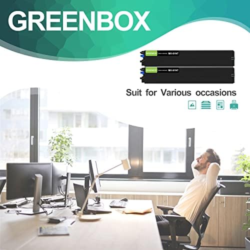 GreenBox compatível com MX61NT Substituição de cartucho de alto rendimento de alto rendimento para MX-61NT MX-61NTBA para MX-2651