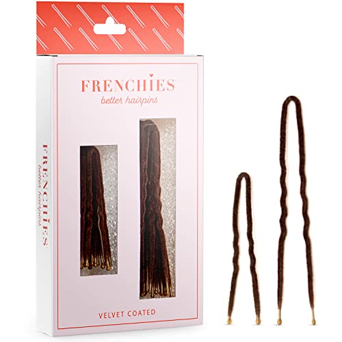 Frenchies Ultra Flocked French Twist French Twist Pins: os pinos de cabelo francês para pães, penteados de updo de
