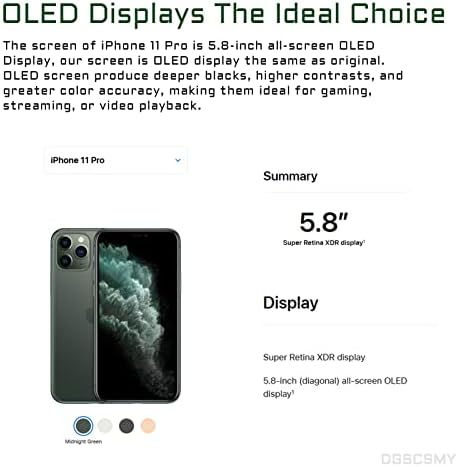 [OLED] Para o iPhone 11 Pro Screen Substituient 5.8 com o sensor de proximidade do alto -falante frontal OLED Digitalizador