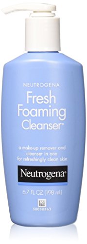 O limpador facial de espuma fresco neutrogena e removedor de maquiagem com glicerina, lavagem diária diária de glicerina, sabonete