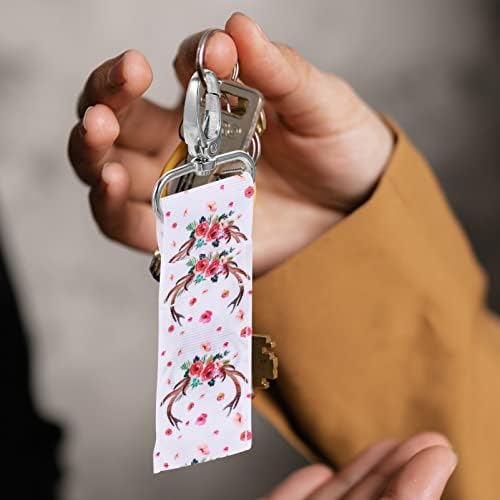 Besportble 2pcs Bálsamo para lábios Chapstick bolsa Kichain Strap Key Ring Bag Batom Solter com chaveiro de chaveiro