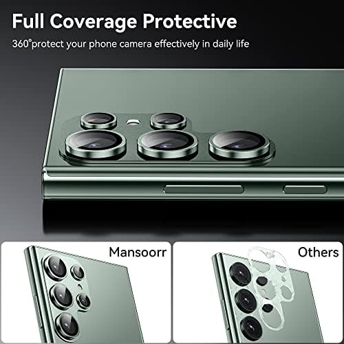 Mansoorr para o protetor de lente da câmera Ultra Camera do Samsung Galaxy S23, [Proteção Full Protection] Protetor de tela de vidro