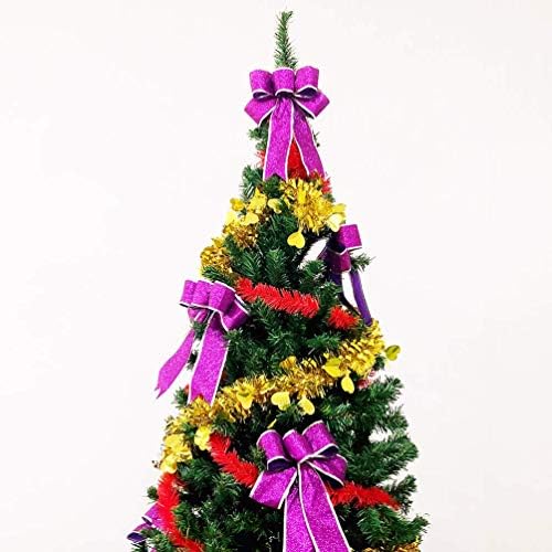 Worldoor 12 peças Glitter Brilhas de Natal Wreath Wreath Bow Arexos de árvore de Natal Arrenos para decoração de festa de Natal
