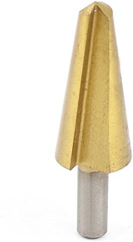 Aexit Gold Tone Bits Bits redondo hastreio HSS Umbrella Shape Cretter Frill Bits Bits de broca de etapa 8-20mm