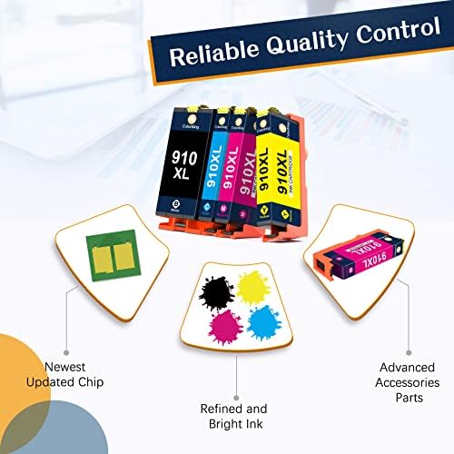 Colorking compatível para HP 910xl Pacote de combinação de cartuchos de tinta para HP 910 Redução de página alta 910xl