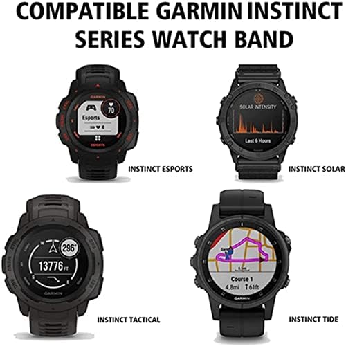 Puryn Silicone Watch Bands Straps for Garmin Instinct Smart Watch Relógio 22mm Substituição Pulseira de pulseira Instinto/esports/maré/solar