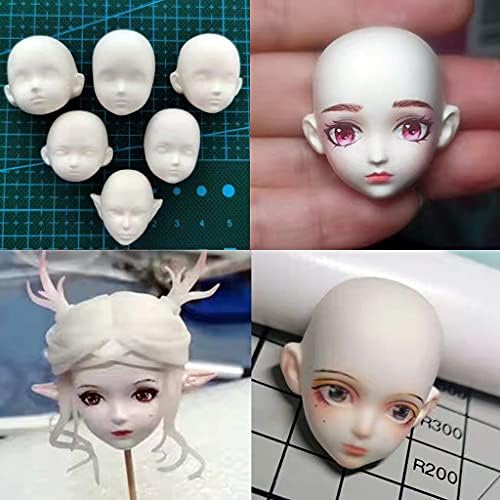 Diário de Diário 3D Doll Face Human Polymer Clay Mold, aroma gesso de gesso de cera Molde de vela, fabrica