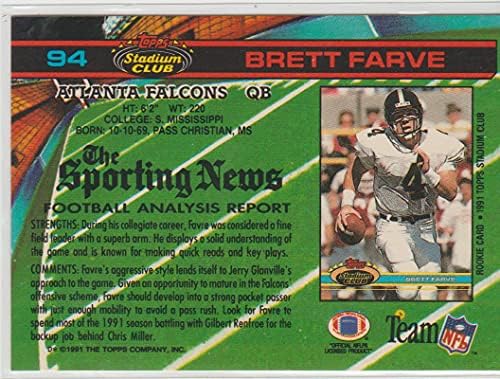 Brett Favre 1991 Topps Stadium Club - [Base] 94