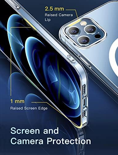 Sonvicty Life Magnetic Clear Case para iPhone 13, [Resistente ao amarelo] PC rígido com bordas macias, tampa do telefone