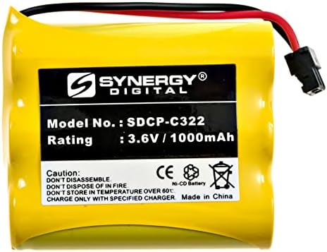 Synergy Digital Cordless Phone Battery, trabalha com telefone sem fio Toshiba FT-8509, Bateria Ultra Hi-Capacity