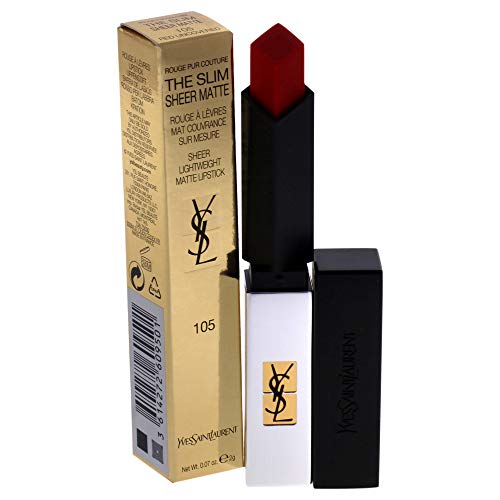 Yves Saint Laurent Rouge Pur Couture The Slim Pure Sheer Matte Lipstick - 105 Red Un Lipstick Women 0,07 oz