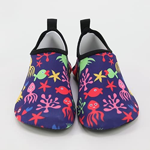 Qvkarw crianças finas e respiráveis ​​sapatos de natação parque aquático parque de desenhos animados de borracha sapatos de praia sapatos