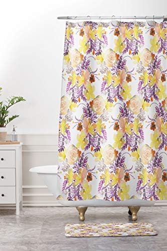 Deny Designs Ninola Designs Bath tapete, 21 x 34, flores amarelas de flores doces