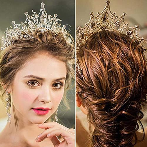 Tiaras e coroas de casamento beijo coroa de string shiler shinestone noiva tiara vintage cristal helicessum figuss acessórios