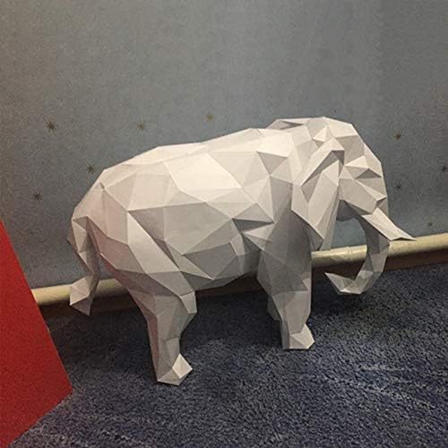 WLL-DP elefante 3D escultura de papel de papel modelo