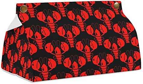 Lagostas Caixa de lagostins vermelha Caixa de tecidos de papel facial Organizador do organizador de caixa de guardana