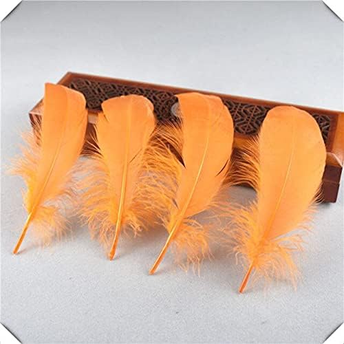 Zamihalaa quente 20-100pcs/lote natural tingido de penas de ganso dourado de ganso de 13 a 18 cm de jóias DIY Plumes Plumes para pluma