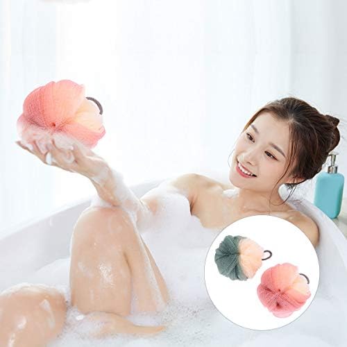 Doitool 2pcs Banho chuveiro Malha de lavagem Acessórios de banho para o corpo limpador de pele
