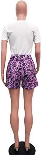 Roupas de shorts casuais de 2 peças femininos, camisetas com estampa de pele de cobra Tops Tops Tracksuits Set