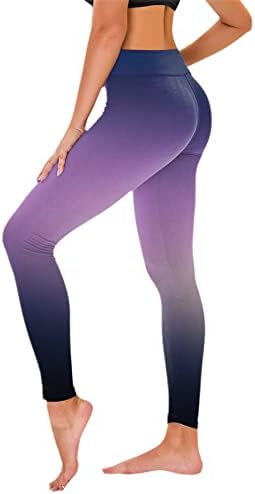 Perneiras para mulheres controle de barriga plus size size gradiente confortável calça de ioga estampada calças de ioga escovadas