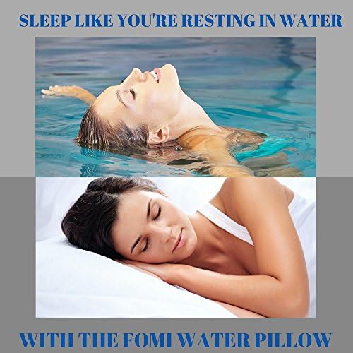 Fomi Premium grande travesseiro para dormir a água | Travesseiro de base d'água ajustável e de suporte para firmeza preferida