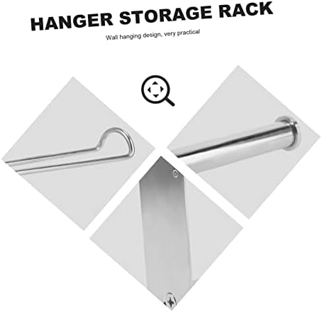 Zerodeko 1pc 304 Roupa de parede Rack Clip Hanger Stand Rack Rack Cast Hanger Silver Wall Soliving Storage