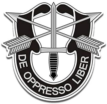 Vinil militar AV, adesivo de liberdade de opero, Exército dos EUA Forças Especiais Crest Decal