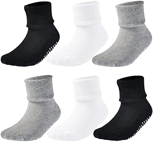 Mini Angel Baby Não Slip Socks Slip Slip Socks Fuzzy Socks Inverno Meias quentes e quentes Terry Terry Socks com garotos- meninos