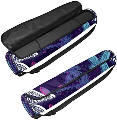 Dragolfies Yoga Mat Bags Full-Zip Yoga Carry Bag for Man Men, Exercício de ioga portadora com cinta ajustável