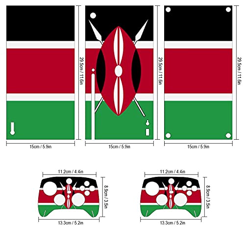 Bandeira do console do Quênia Xbox Sériex e Skins de controlador PABILIZAÇÃO DE COBERTURA DE TAPE DO DOM VINIL