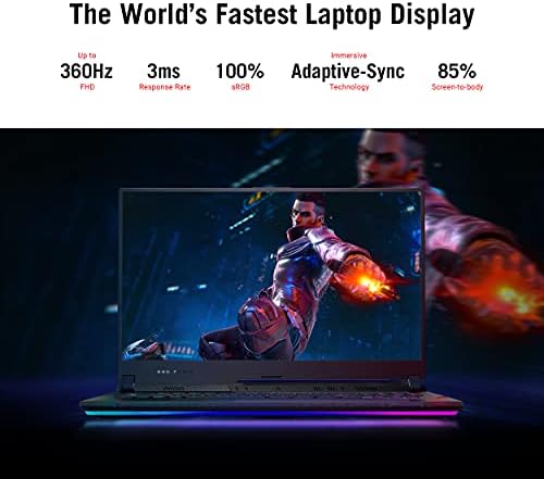 Asus Rog Strix Scar 17 Laptop Gaming, 17,3 ”360Hz IPS FHD, NVIDIA GEFORCE RTX 3080, AMD RYZEN 9 5900HX, 16GB DDR4,