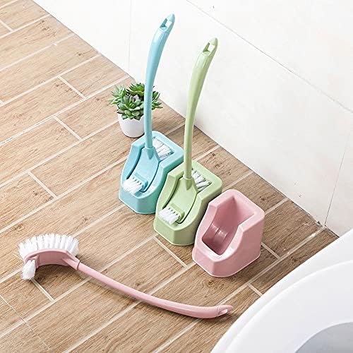 Escova de vaso sanitário zukeemts pincel de vaso sanitário de dupla face, maçaneta longa as melhores ferramentas de limpeza de
