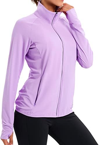 UPF 50+ UV Protection feminino Feminino Fez zip up capuz de manga comprida pesca correndo camisa de performance de performance ao