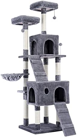 Árvore de gatos de vários níveis de Walnuta para gatos com poleiros aconchegante de gatos estáveis ​​de gato de gato brinquedos de