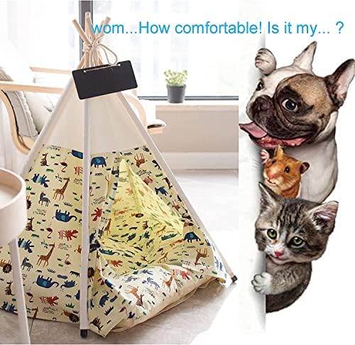 Tenda de tenda de estimação com tapete para cães grandes gatos portátil cão cão interior externo