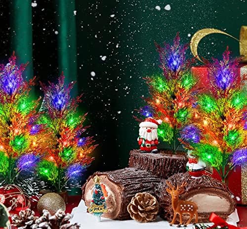 Decorações de Natal ao ar livre de Fuleda, 2pack Cores Alterando luzes solares de Natal à prova d'água, 3 modos leves decorações