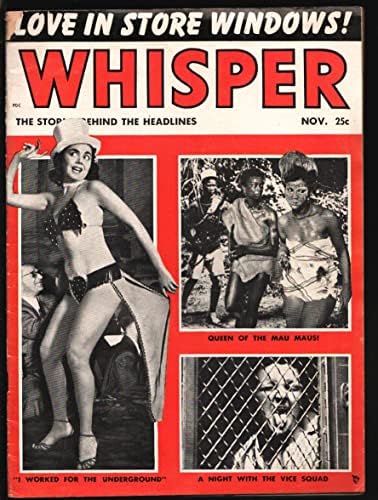 Whisper 11/1953-Betty Bettie Page-Irving Klaw-A Night com o vice-queen-rainha do Mau Maus -Swamp Girls-G/VG