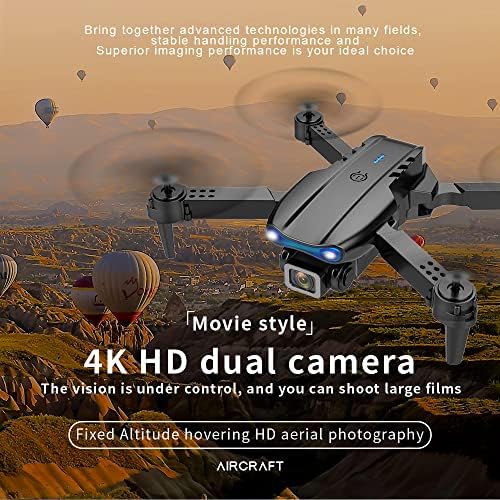 Rfzhanz RC Aux Mini Drone com câmera para adultos crianças iniciantes mini drone RC dobrável com câmera 4K HD Dual Câmera