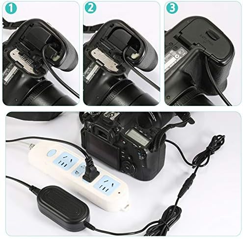 Adaptador de Câmera SmartPow Adaptador ACK-E6 Kit de carregador de energia totalmente decodificado para Canon EOS